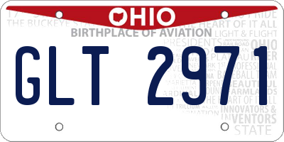 OH license plate GLT2971