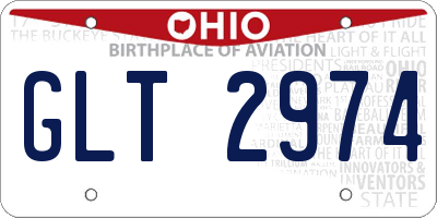 OH license plate GLT2974
