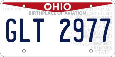 OH license plate GLT2977