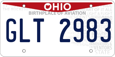 OH license plate GLT2983