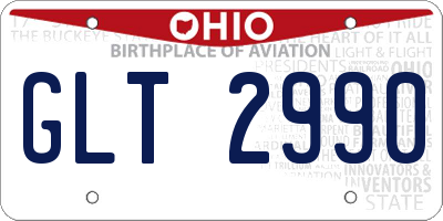 OH license plate GLT2990