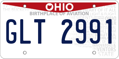 OH license plate GLT2991
