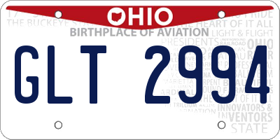 OH license plate GLT2994