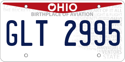 OH license plate GLT2995