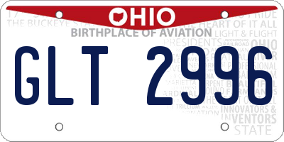 OH license plate GLT2996
