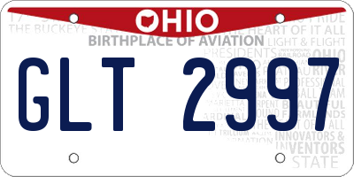 OH license plate GLT2997