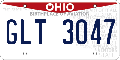 OH license plate GLT3047
