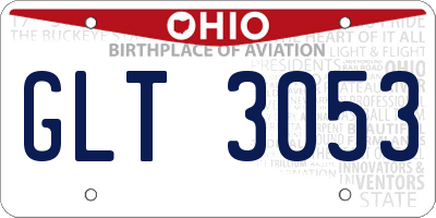 OH license plate GLT3053