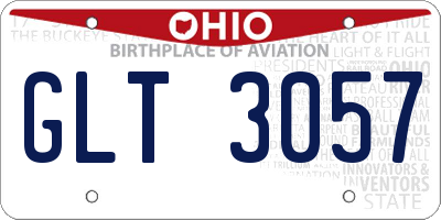 OH license plate GLT3057