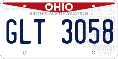 OH license plate GLT3058