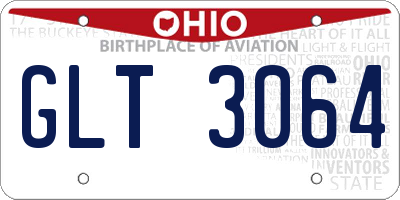 OH license plate GLT3064