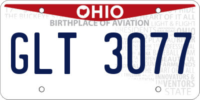 OH license plate GLT3077