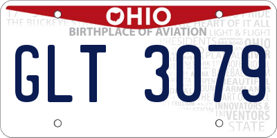 OH license plate GLT3079