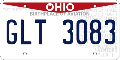 OH license plate GLT3083