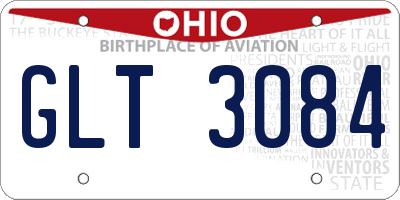 OH license plate GLT3084
