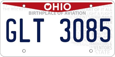 OH license plate GLT3085