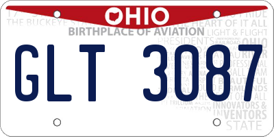 OH license plate GLT3087