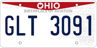 OH license plate GLT3091