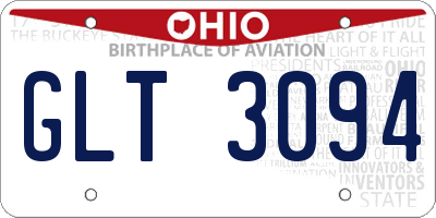 OH license plate GLT3094