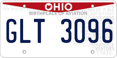 OH license plate GLT3096