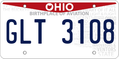 OH license plate GLT3108