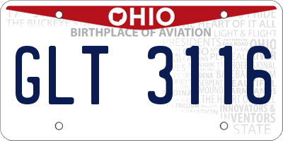 OH license plate GLT3116