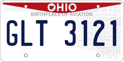 OH license plate GLT3121