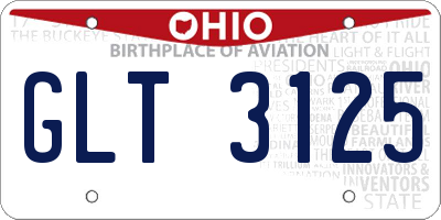 OH license plate GLT3125