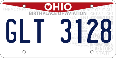 OH license plate GLT3128