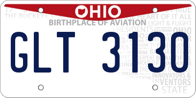 OH license plate GLT3130
