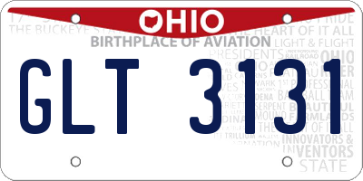 OH license plate GLT3131