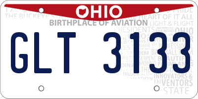 OH license plate GLT3133