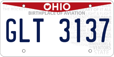 OH license plate GLT3137