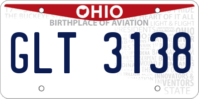 OH license plate GLT3138