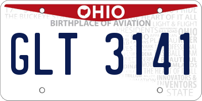 OH license plate GLT3141