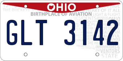 OH license plate GLT3142
