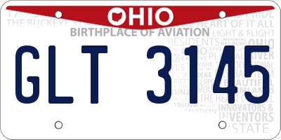 OH license plate GLT3145