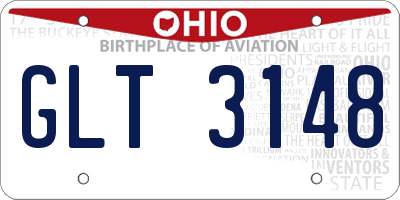 OH license plate GLT3148