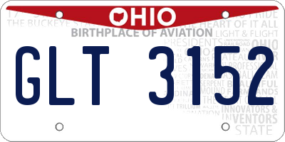 OH license plate GLT3152