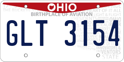 OH license plate GLT3154