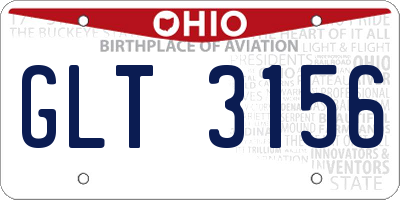 OH license plate GLT3156