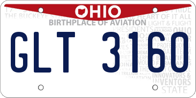 OH license plate GLT3160