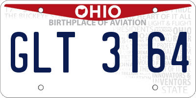 OH license plate GLT3164