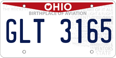 OH license plate GLT3165