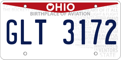 OH license plate GLT3172