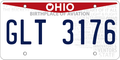 OH license plate GLT3176