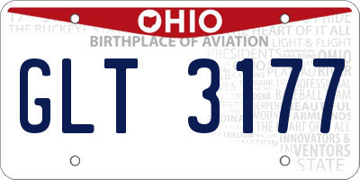 OH license plate GLT3177