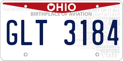 OH license plate GLT3184