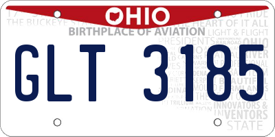 OH license plate GLT3185