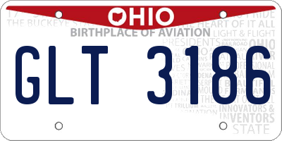 OH license plate GLT3186
